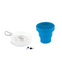 BICCHIERE CON PORTAPILLOLE